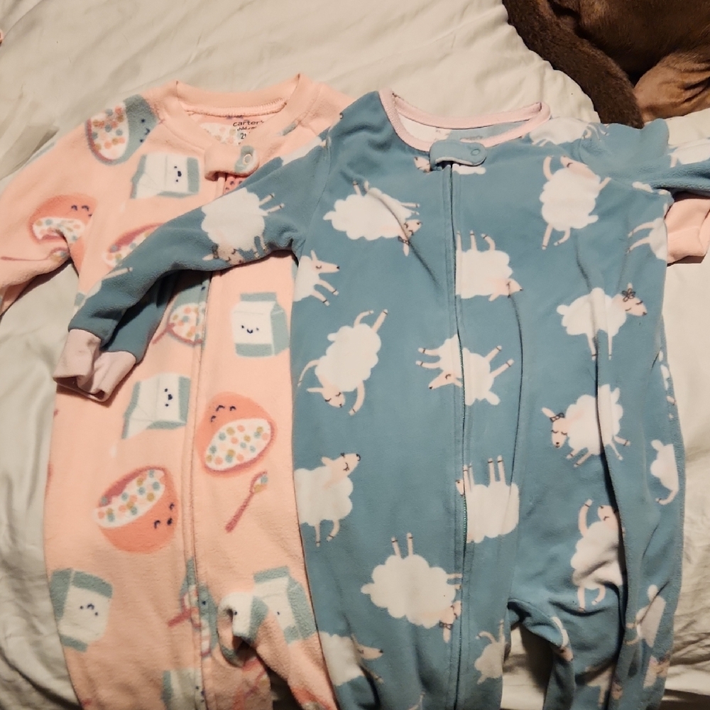 Carter's Cozy Pink and Blue Pajama Set